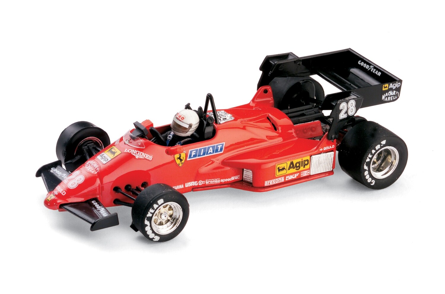Ferrari 126 C4 turbo G.P. Belgio 1984 Renè Arnoux (FR) #28 + 1 pilota