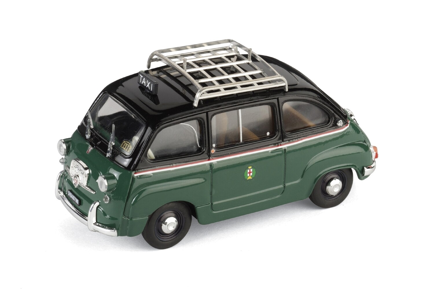Fiat 600D Multipla Taxi di Milano 1960 Portapacchi in fotoincisione  SERIE TAXI