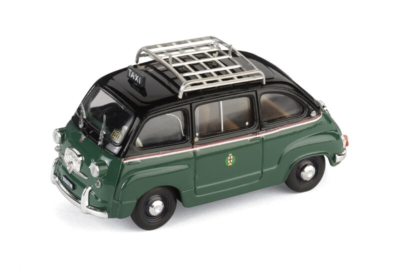 Fiat 600D Multipla Taxi di Milano 1960 Portapacchi in fotoincisione  SERIE TAXI