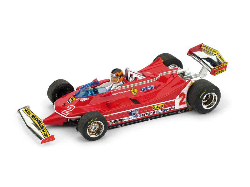 Ferrari 312 T5 G.P. Brasile 1980 Gilles Villeneuve #2 + pilota / driver