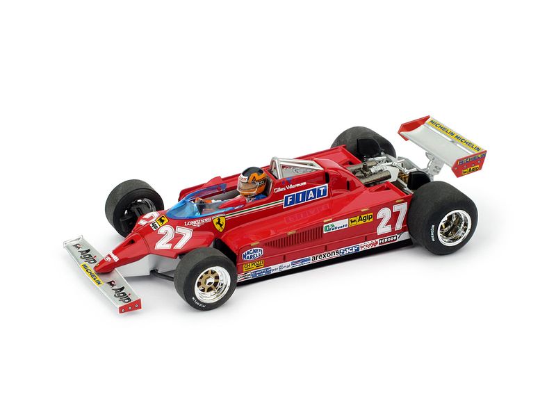 Ferrari 126CK turbo G.P. Montecarlo 1981 1° Gilles Villeneuve (CA) #27 + pilota / driver