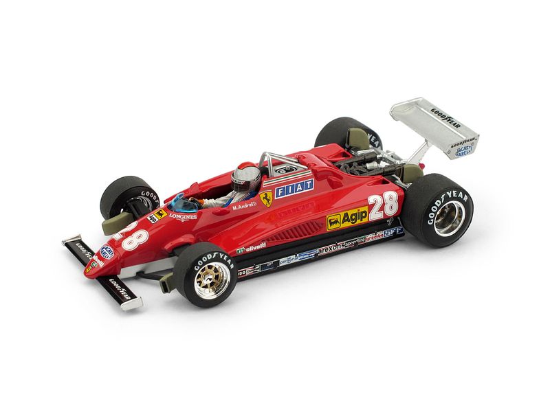 Ferrari 126C2 turbo G.P. Italia 1982 3° Mario Andretti (US) #28 + pilota / driver