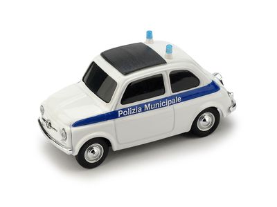 Fiat nuova 500 Polizia municipale blu