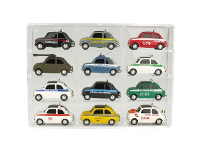 BR035B Fiat nuova 500 Polizia municipale blu