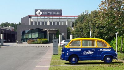 R411 Fiat 600 Multipla Veicolo Commerciale Macchine da Caffè Cimbali 1956