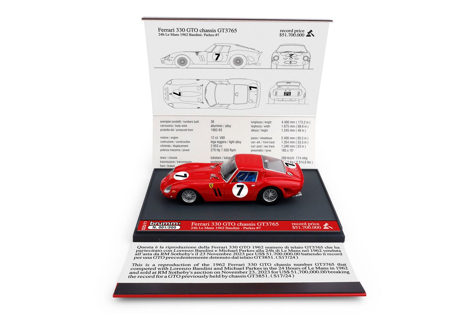 FERRARI 330 GTO 24H LE MANS 1962 #7