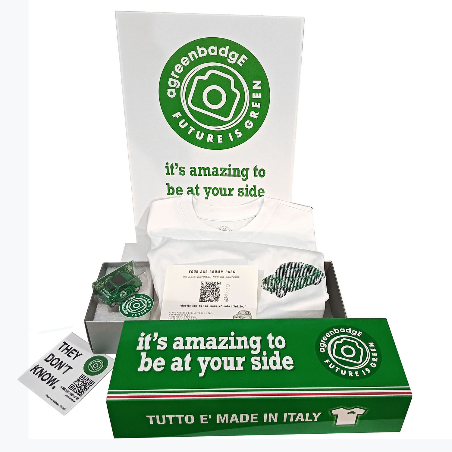 Fiat 500 Brums + T-SHIRT "AGREENBADGE" Fiat 500 Brums + T-SHIRT "AGREENBADGE"