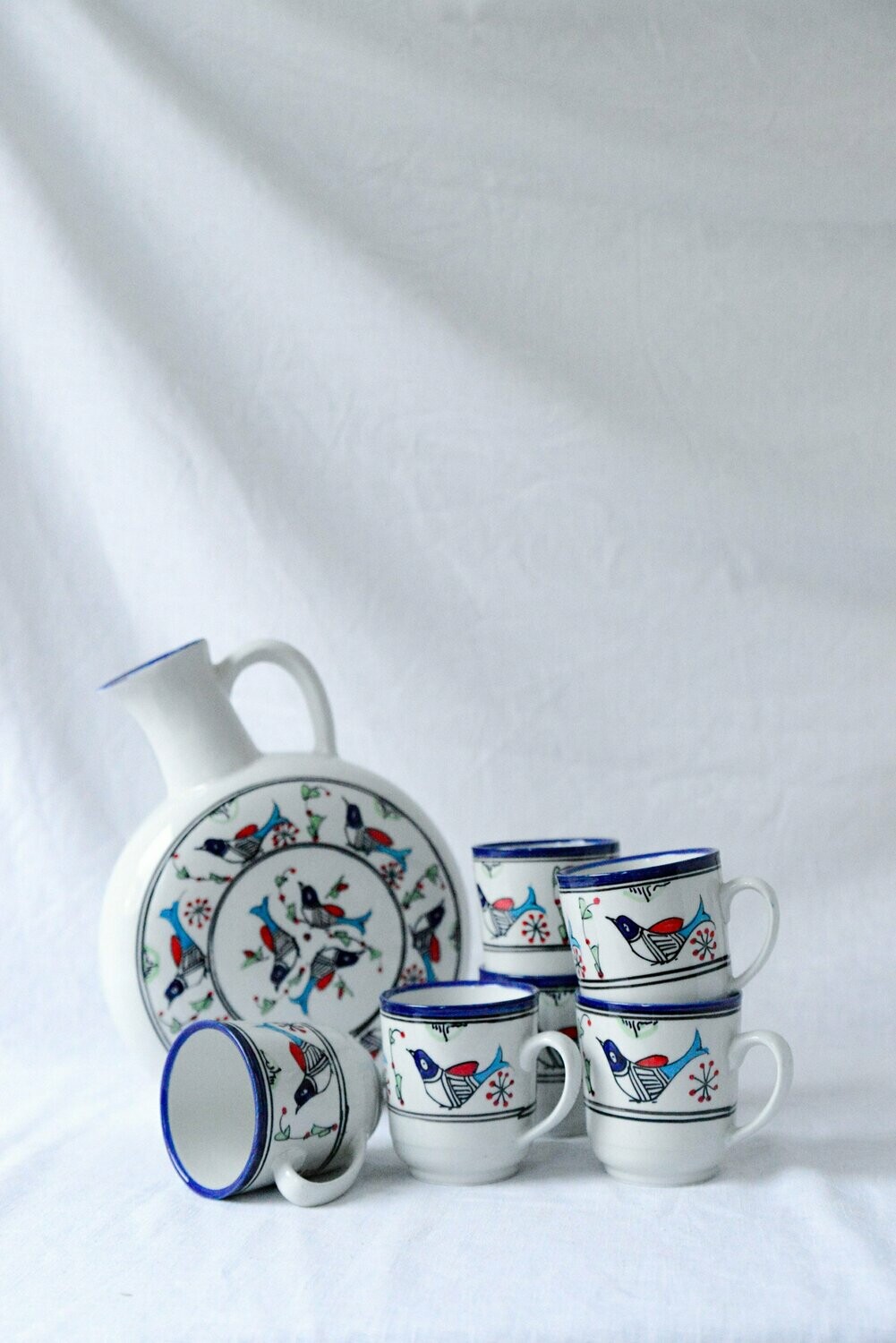Porzellan Krug & Tassen SET
