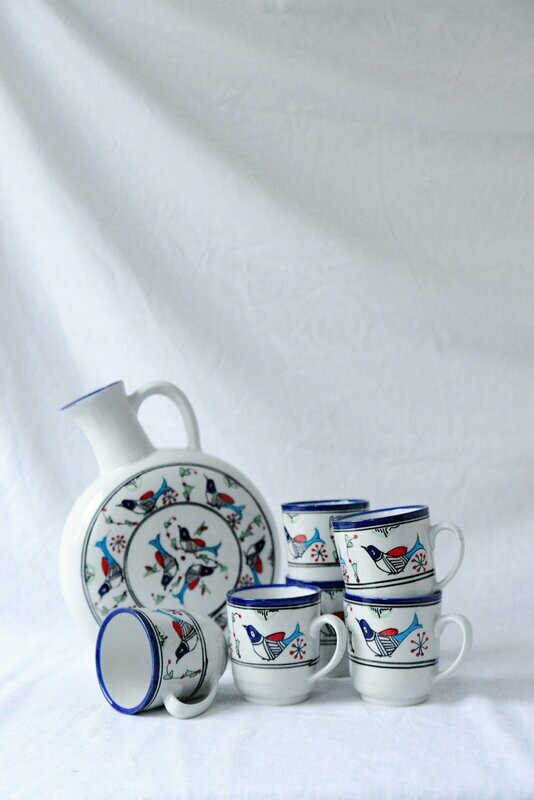 Porzellan Krug & Tassen SET