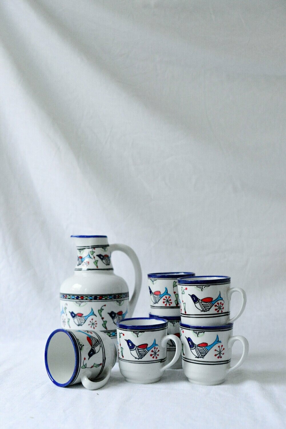 Porzellan Krug & Tassen SET