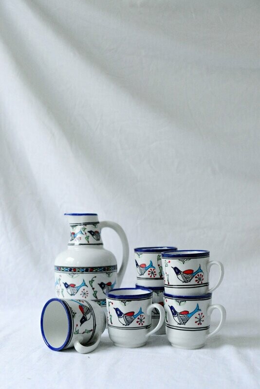 Porzellan Krug & Tassen SET
