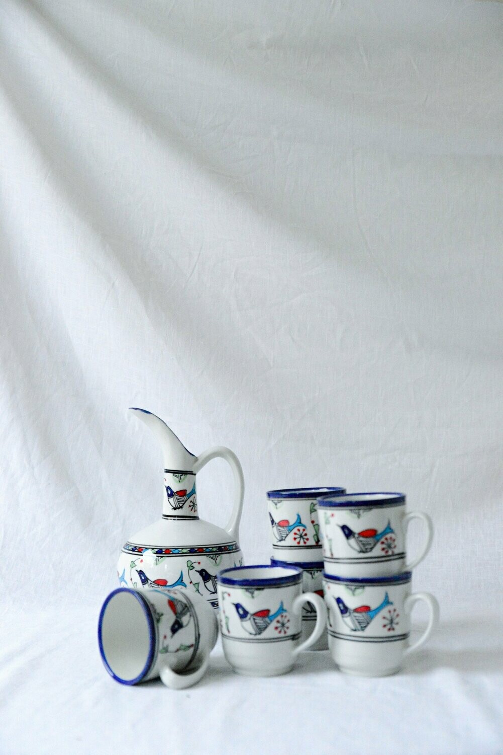 Porzellan Krug & Tassen SET