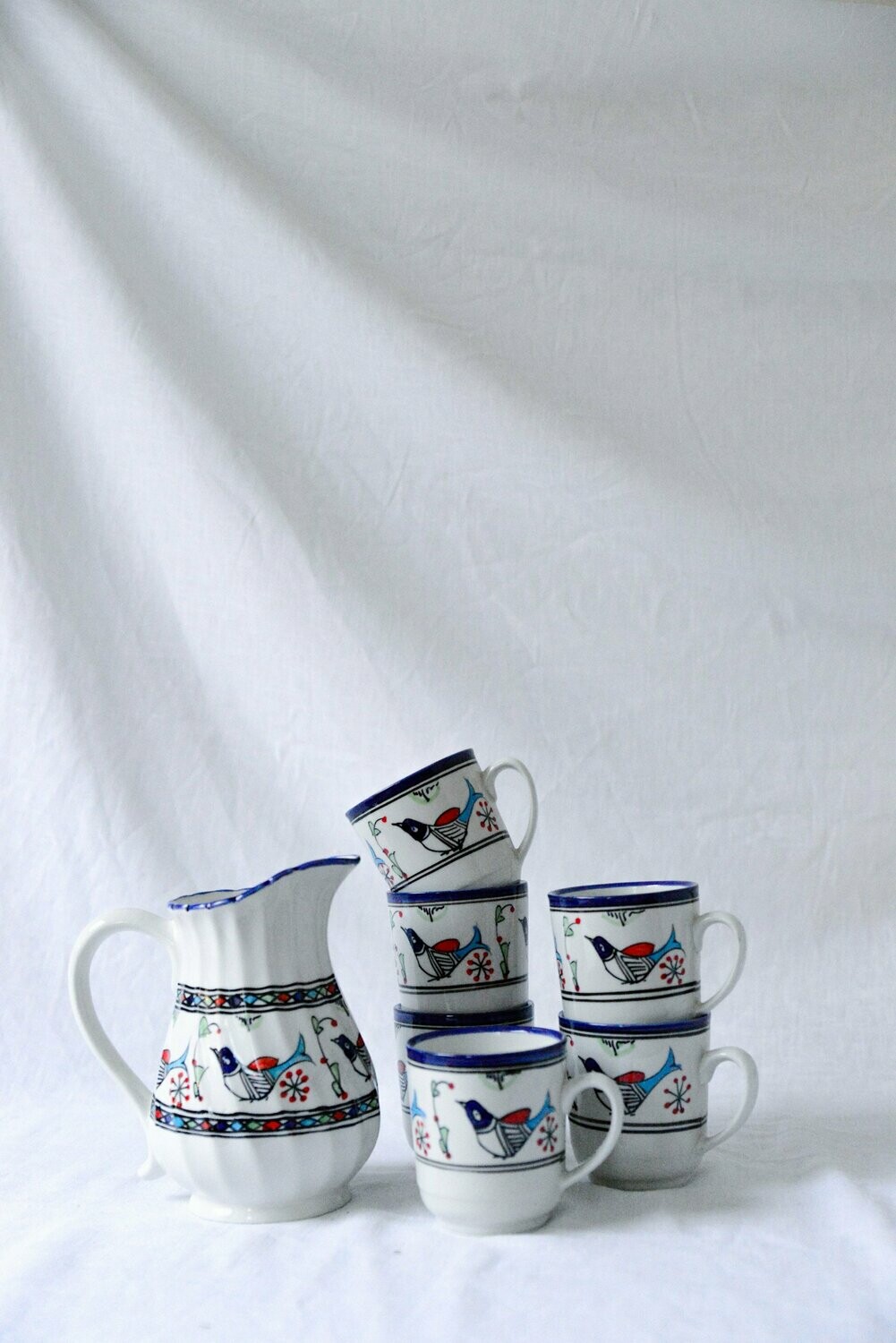 Porzellan Krug & Tassen SET