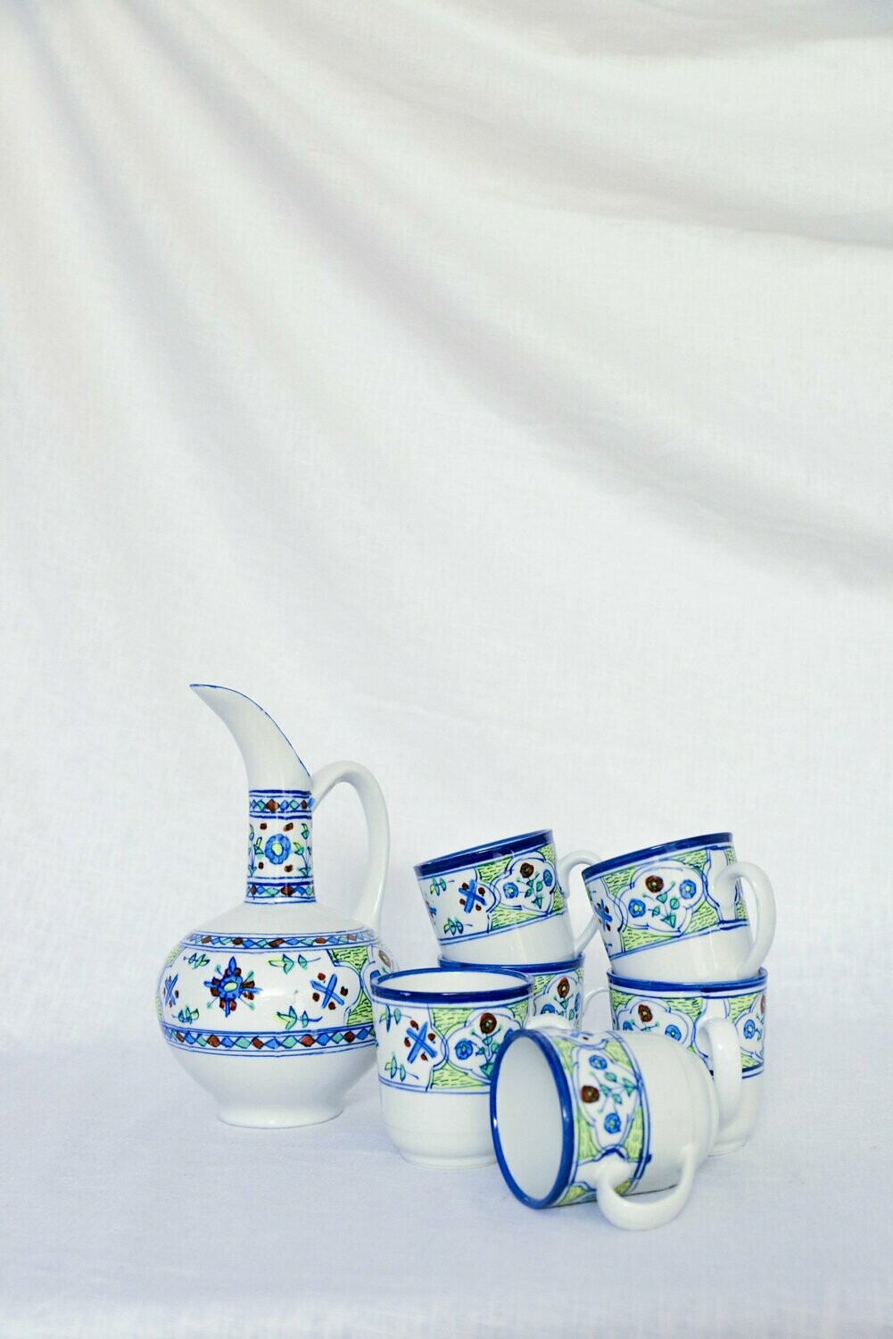 Porzellan Krug & Tassen SET