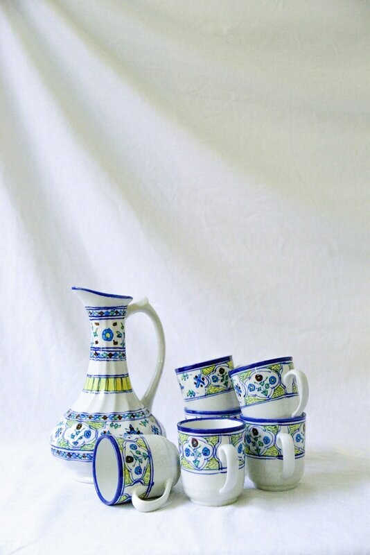 Porzellan Krug & Tassen SET