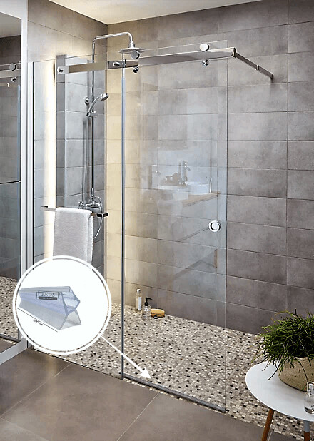 Junta para mampara de bañera, ducha, cristal de 6 mm,  Largo: 2200