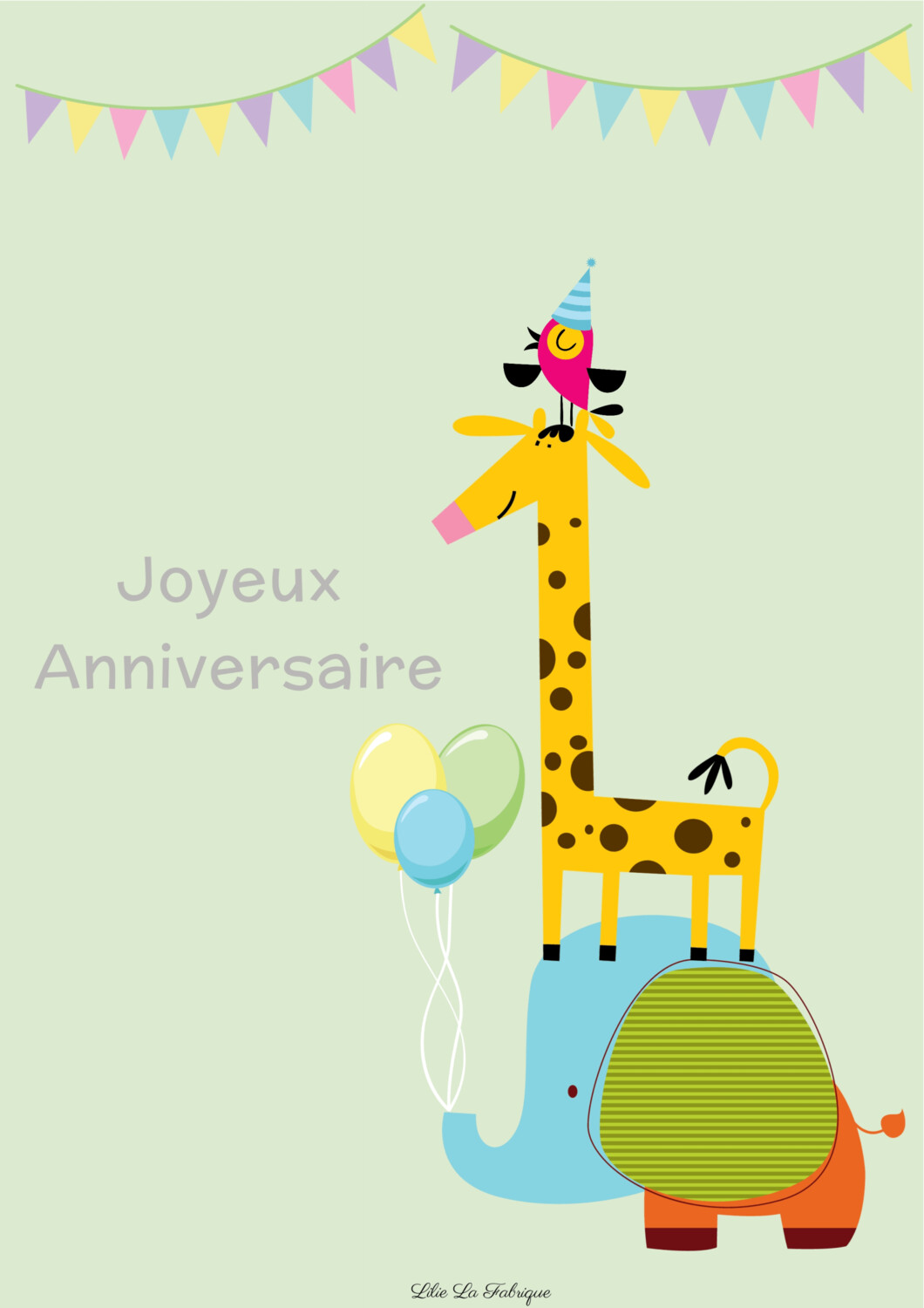 Carte Anniversaire Animaux