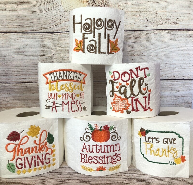 Thanksgiving Embroidered Toilet Paper