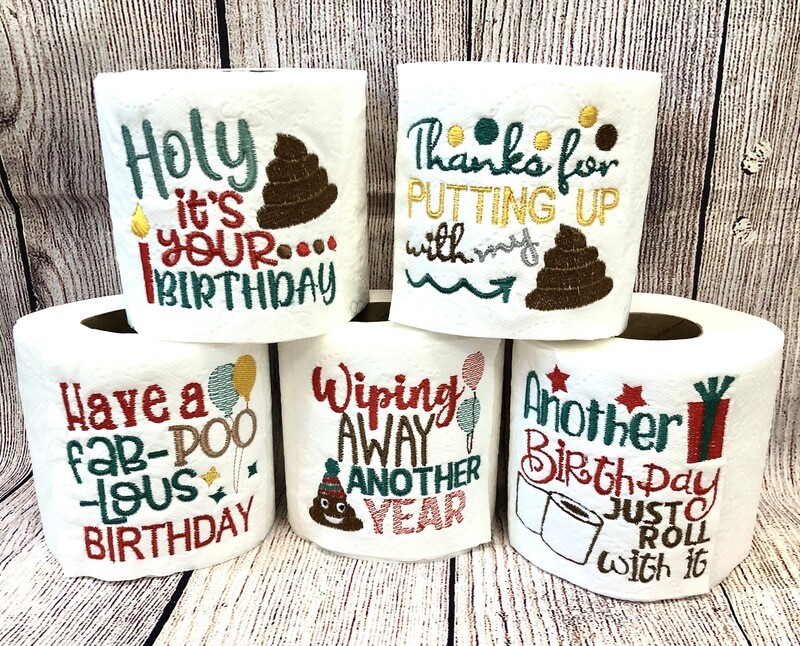 Birthday Embroidered Toilet Paper