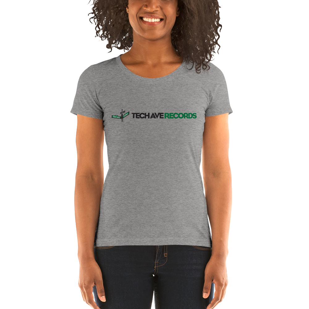 Ladies&#39; short sleeve t-shirt - TAR Black and Green Logo