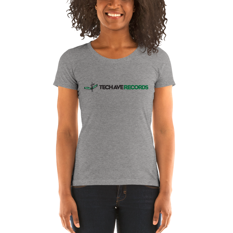 Ladies&#39; short sleeve t-shirt - TAR Black and Green Logo