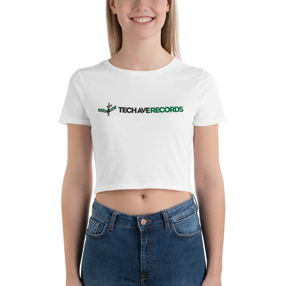 Women’s Crop Tee - TAR Green and Black Logo