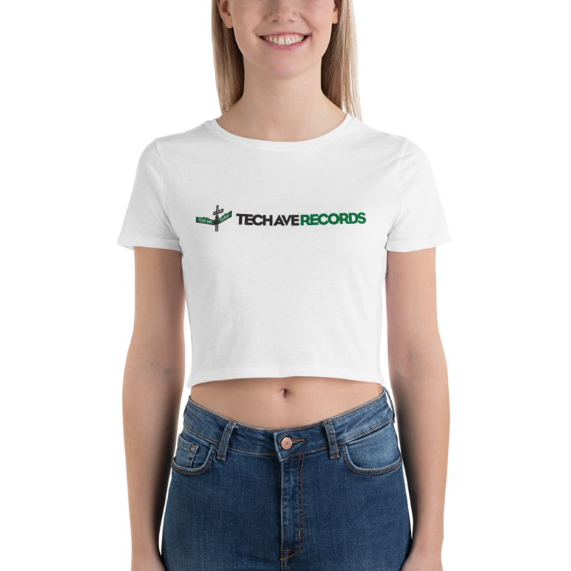 Women’s Crop Tee - TAR Green and Black Logo