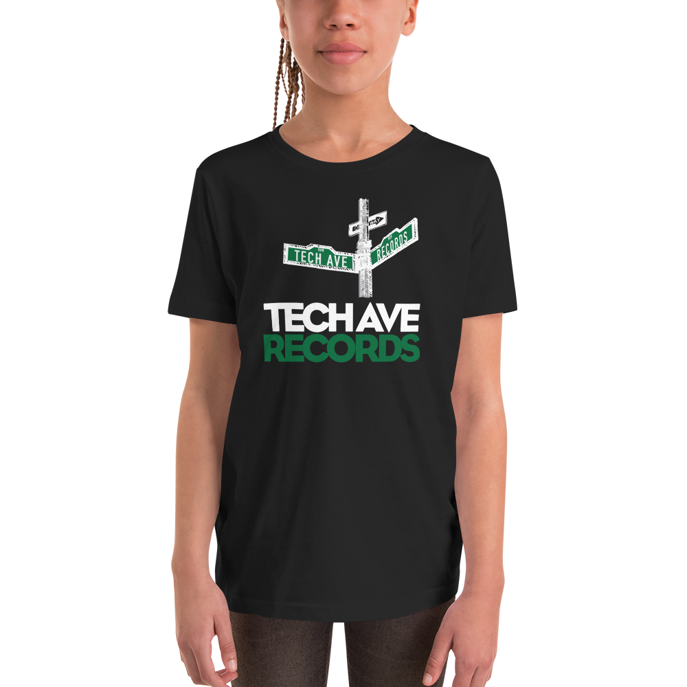 Youth Short Sleeve T-Shirt - TAR White and Green Logo