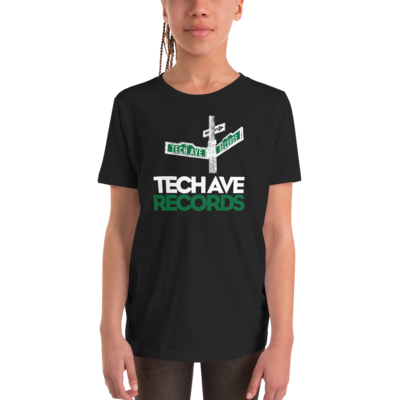 Youth Short Sleeve T-Shirt - TAR White and Green Logo