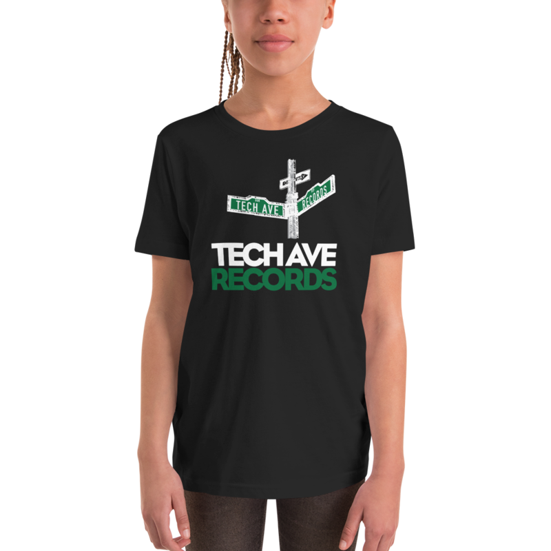 Youth Short Sleeve T-Shirt - TAR White and Green Logo