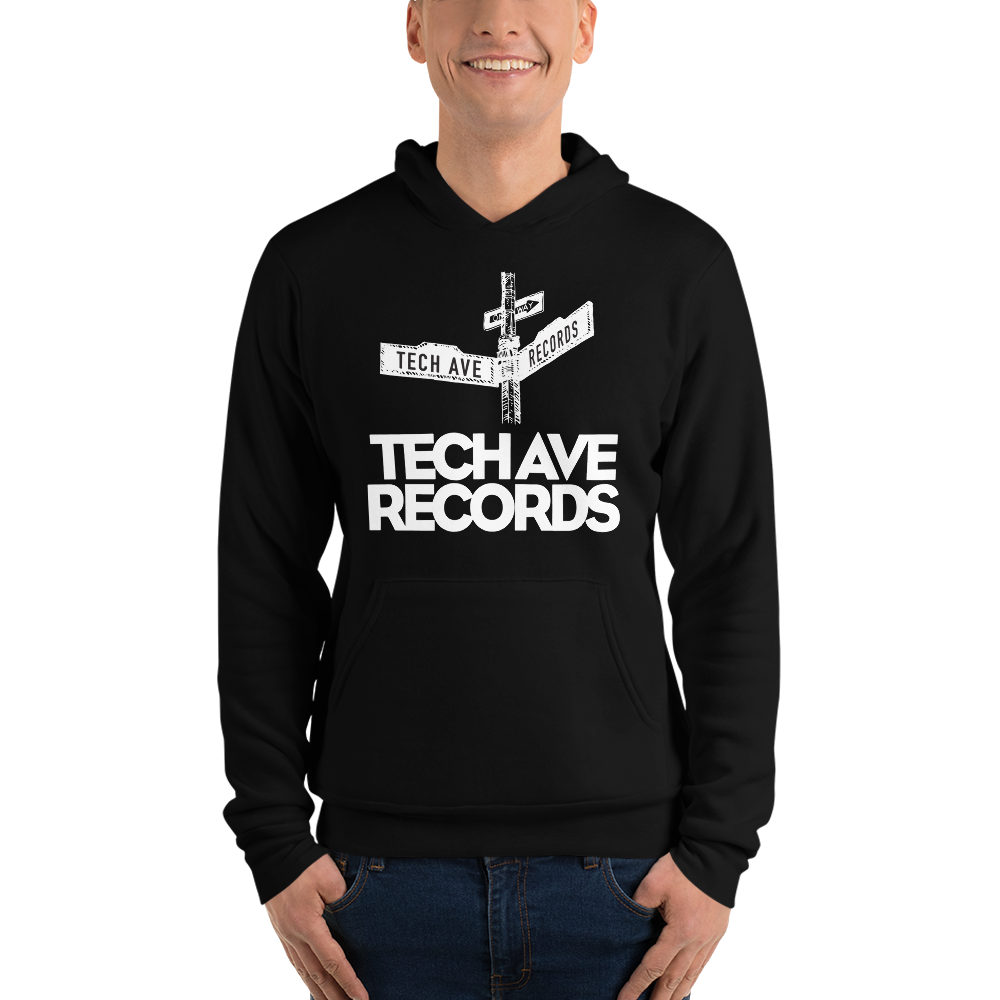 Unisex hoodie - TAR White Stacked Logo