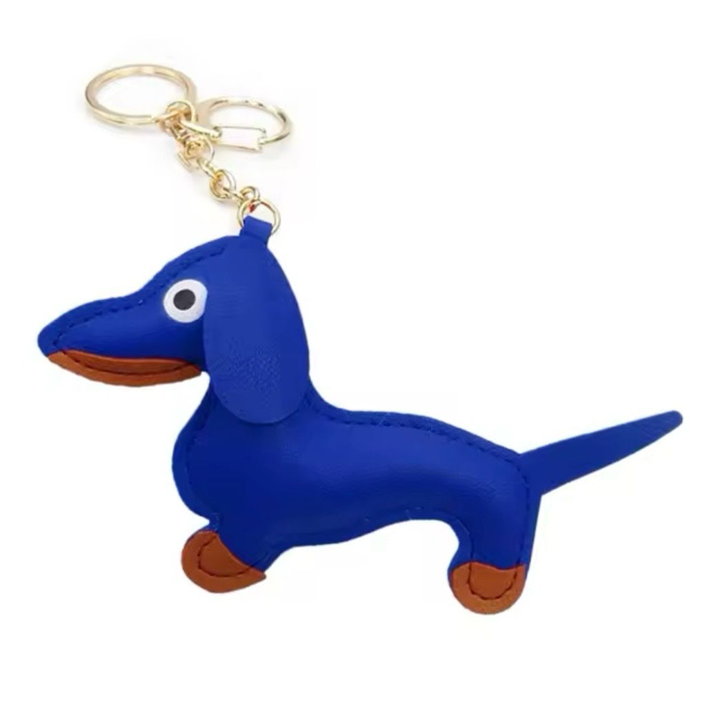 fashion leather dog keychain