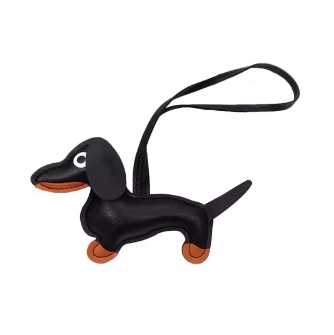 fashion leather dog keychain