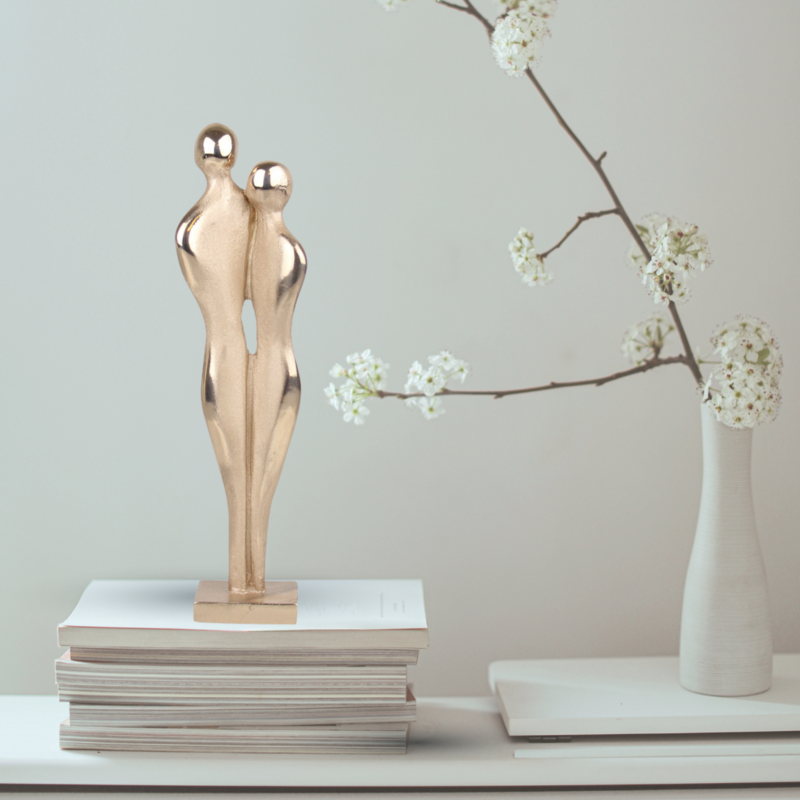 Kærlighedspar i Bronze 16 cm