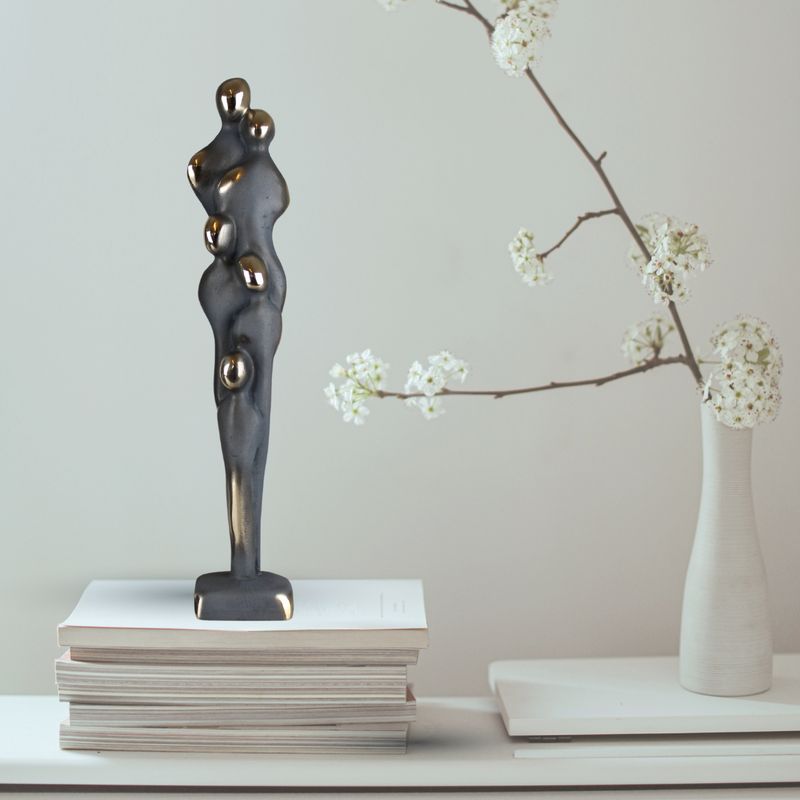 Par med 3 børn i Bronze - Fås i 2 størrelser