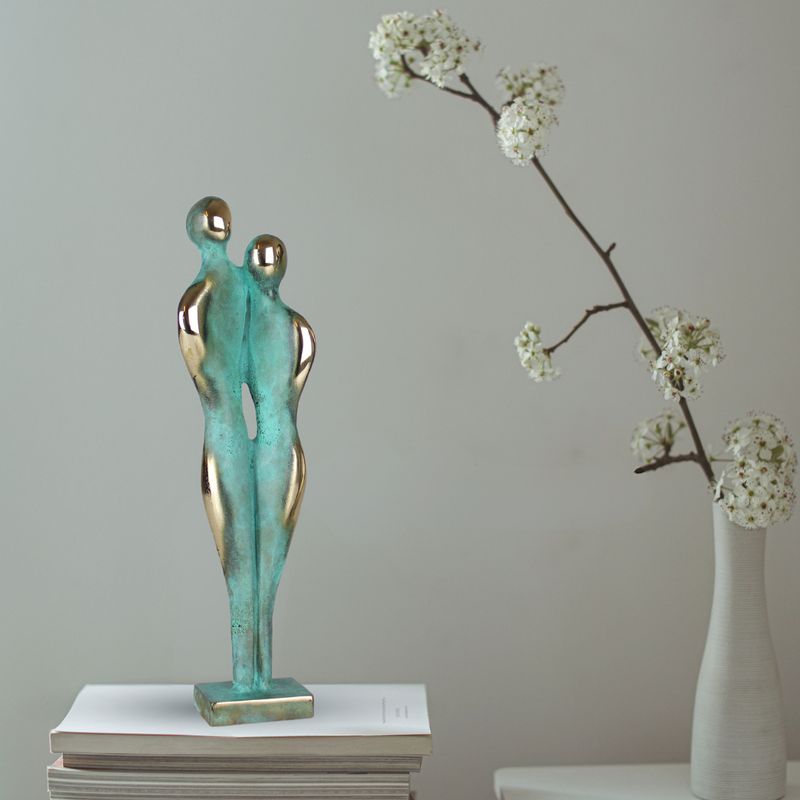 Kærlighedspar i Bronze 16 cm