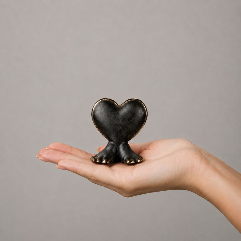 Running Heart - Medium 6,5 x 5,5 cm.
