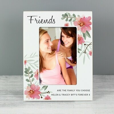 Personalised Floral Sentimental 6x4 Wooden Photo Frame