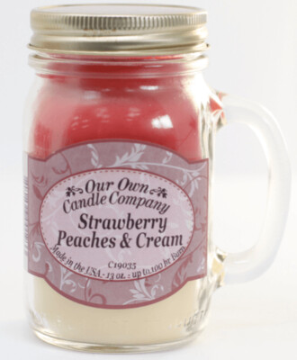 Scented Candle Jar - Strawberry Peach & Cream