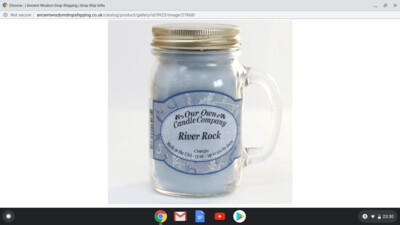 Scented Candle Jar -River Rock