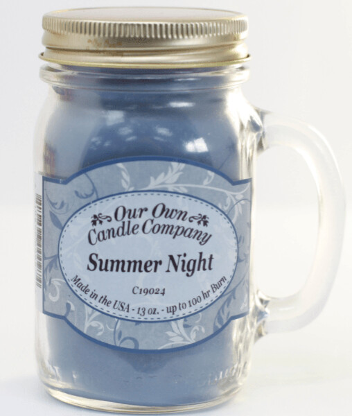 Scented Candle Jar -Summer Night