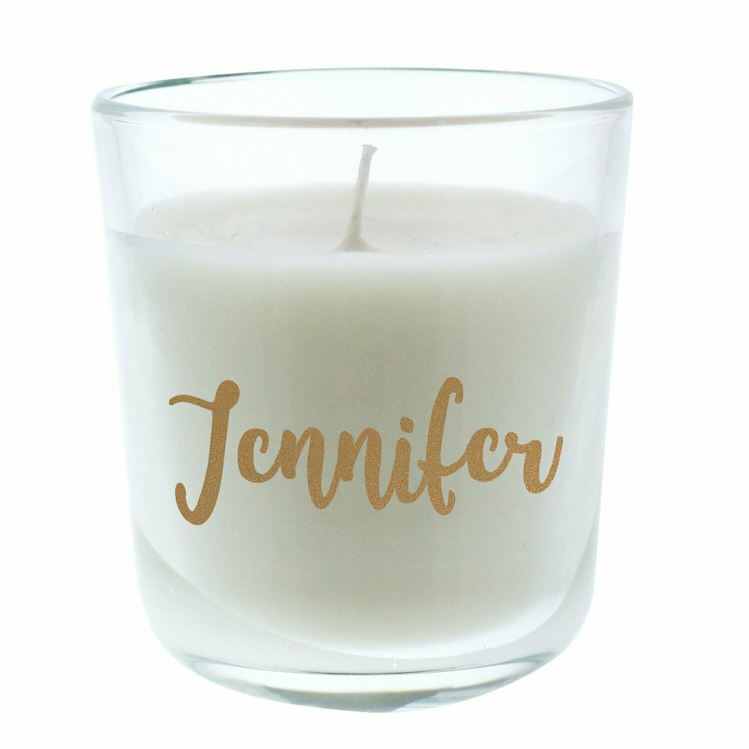 Personalised Gold Name Scented Jar Candle