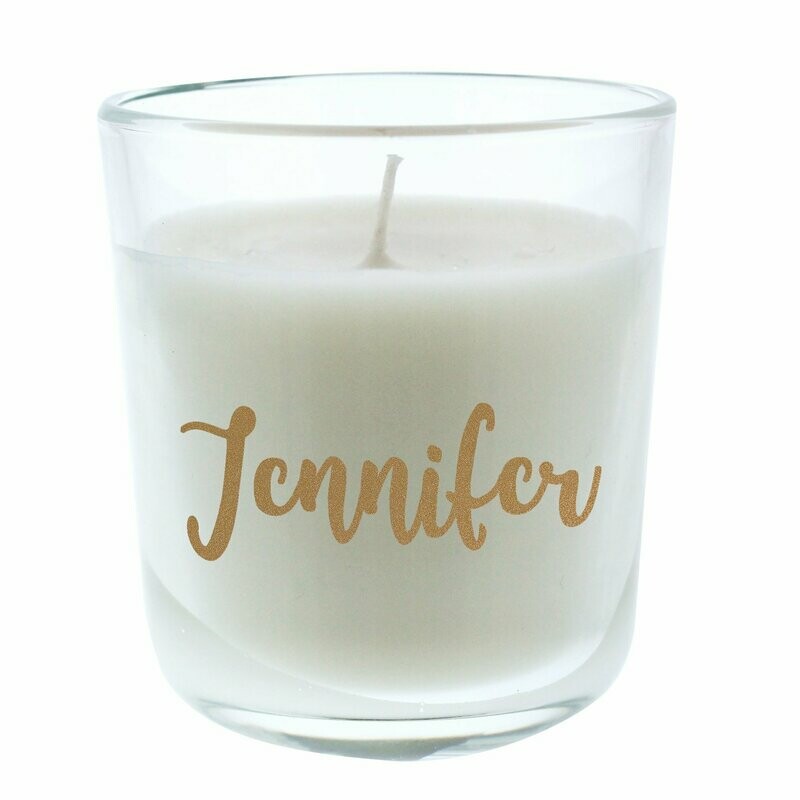 Personalised Gold Name Scented Jar Candle