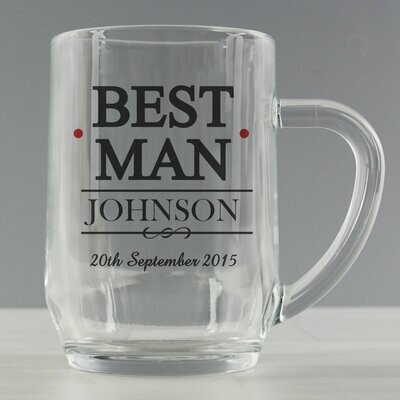 Personalised Mr & Mrs Best Man Tankard