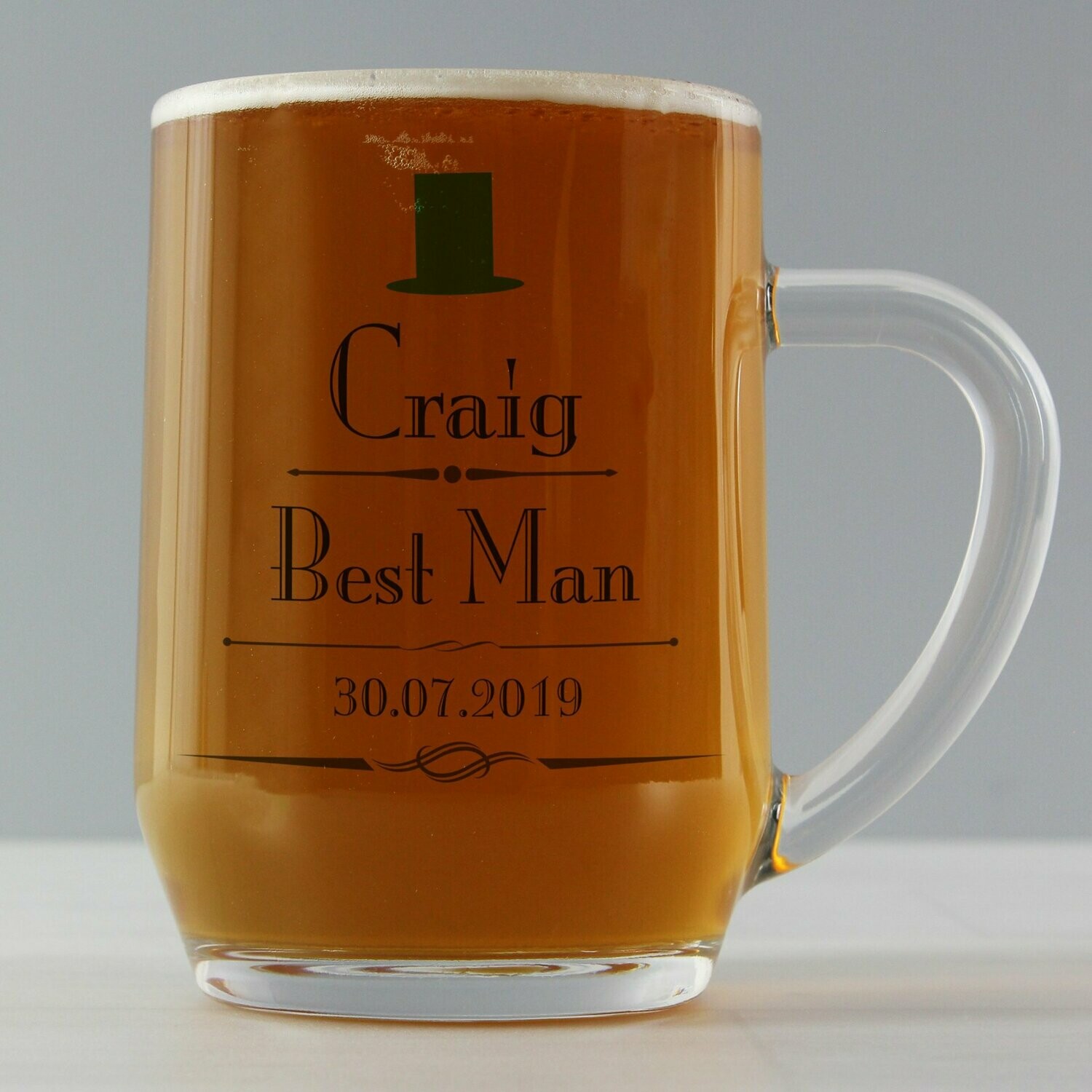 Personalised Decorative Wedding Male Tankard