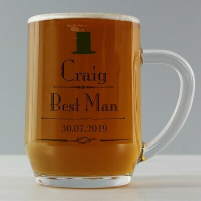 Personalised Decorative Wedding Male Tankard