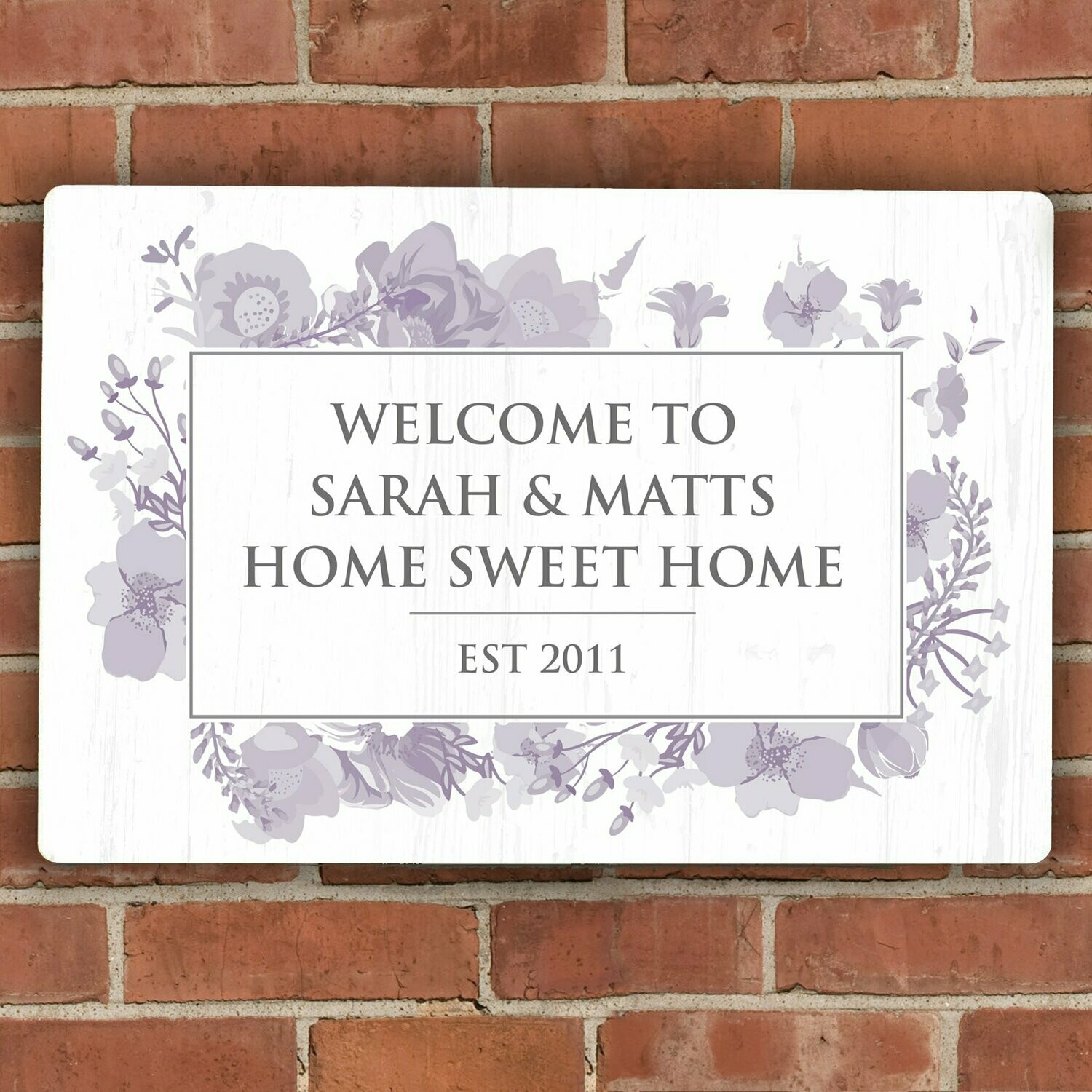 Personalised Soft Watercolour Metal Sign