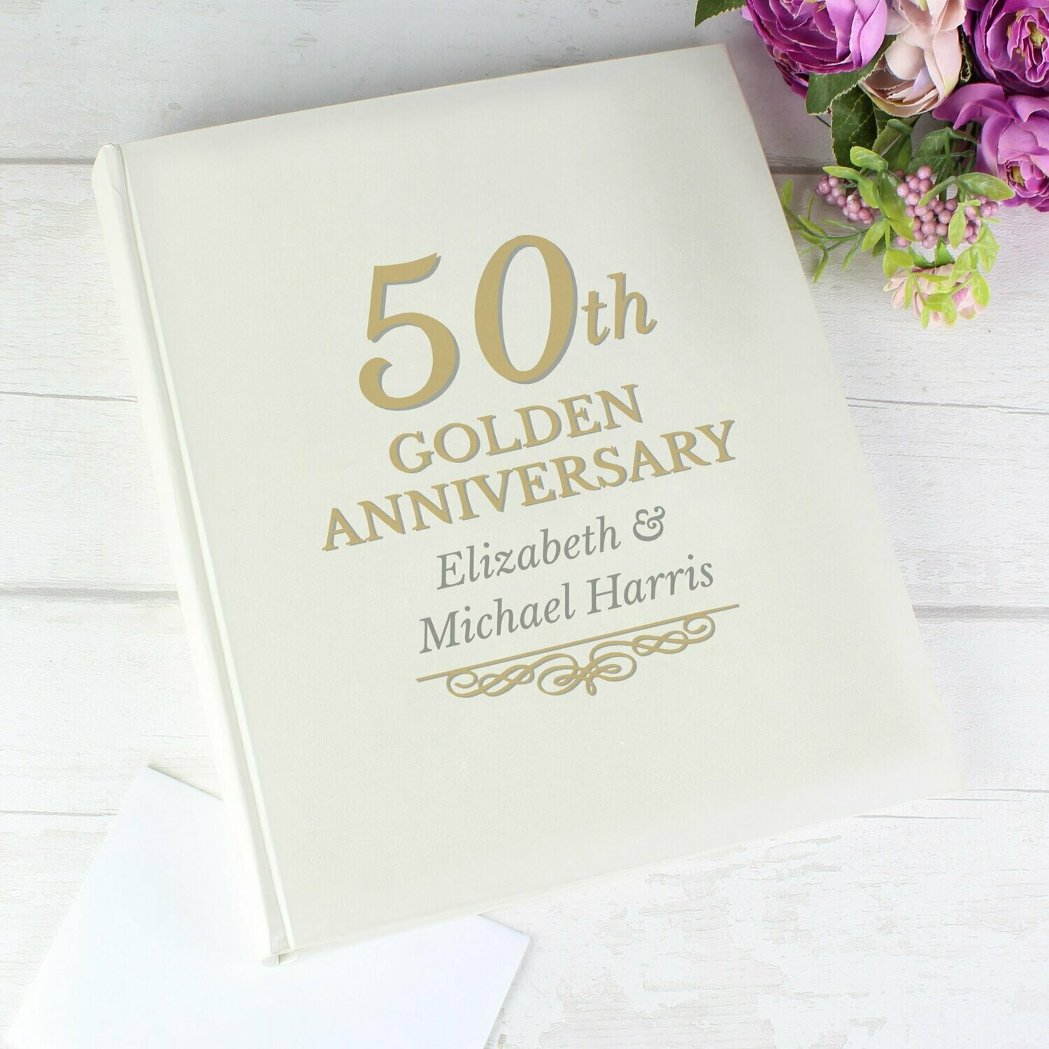 Personalised 50th Golden Anniversary Traditional Album