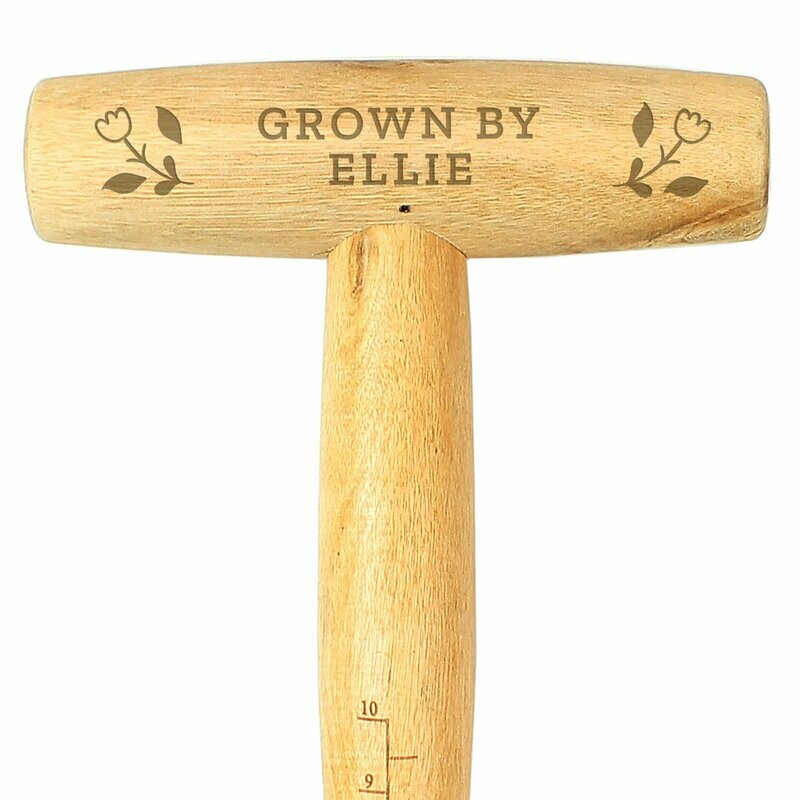 Personalised Floral Wooden Dibber