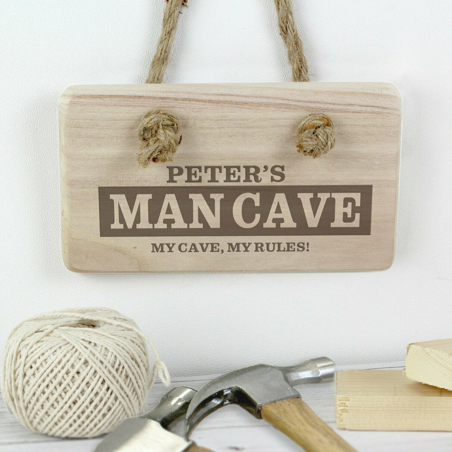 Personalised Man Cave Wooden Sign